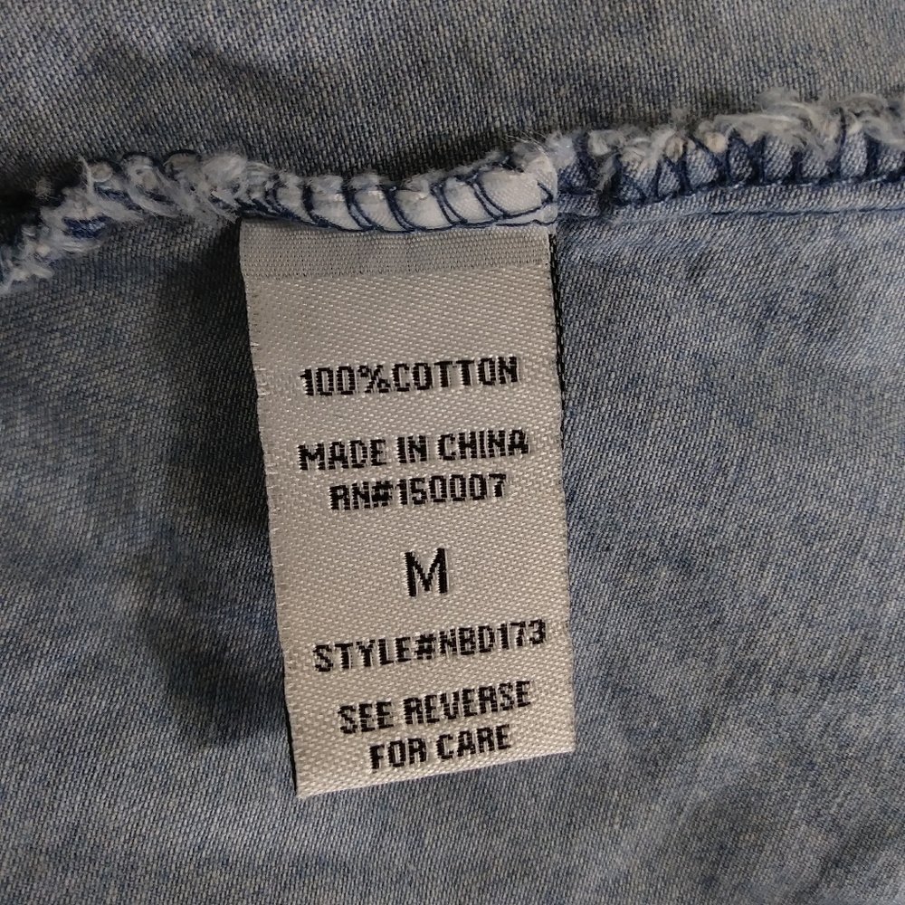 Veveret chambray lighr blue hight low dress - Picture 7 of 7